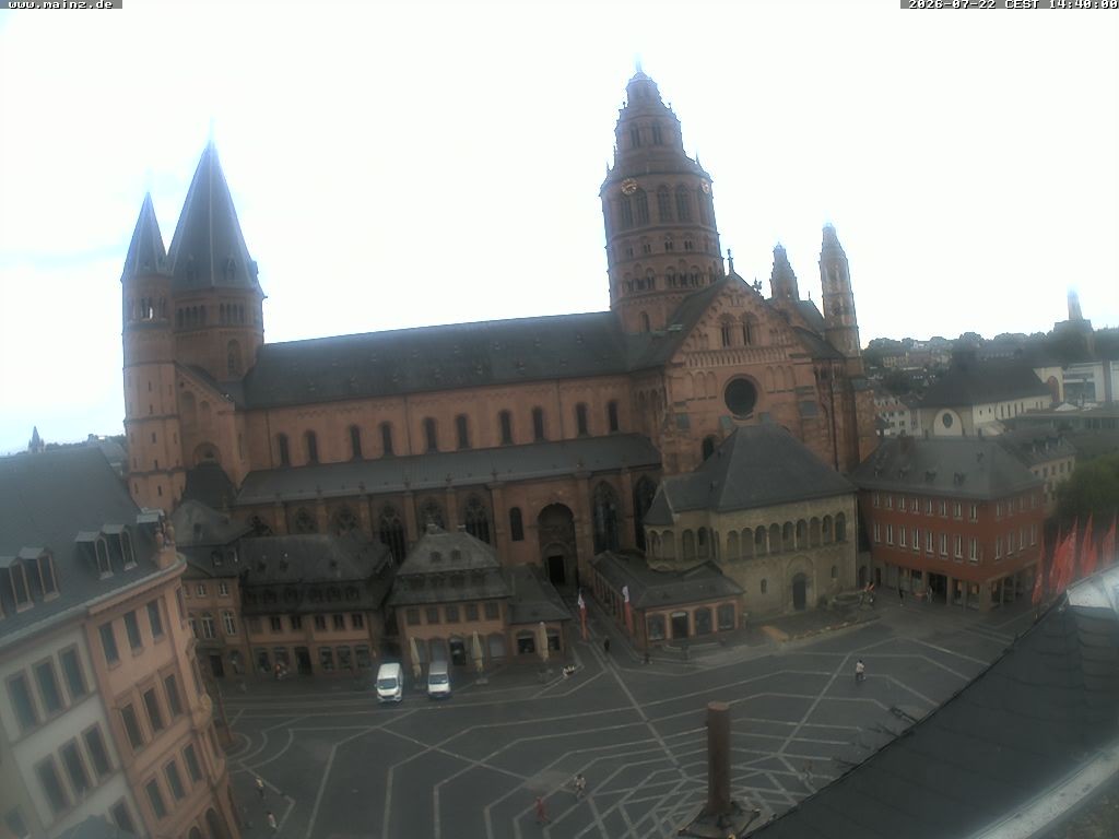 Archiv Foto Webcam Mainz - Marktplatz und Dom