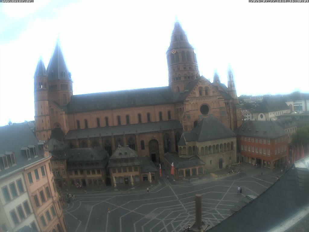 Archiv Foto Webcam Mainz - Marktplatz und Dom
