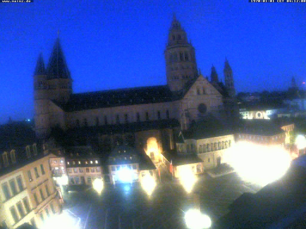 Archived image Webcam Mainz - Market and Cathedral