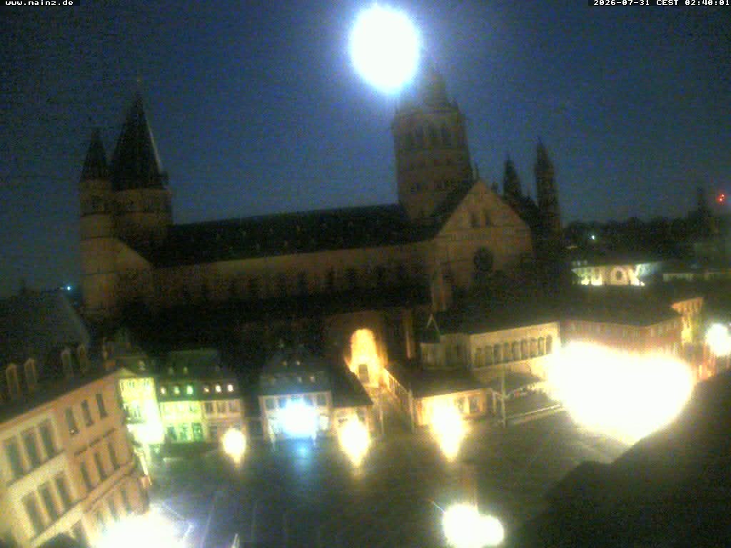Archiv Foto Webcam Mainz - Marktplatz und Dom