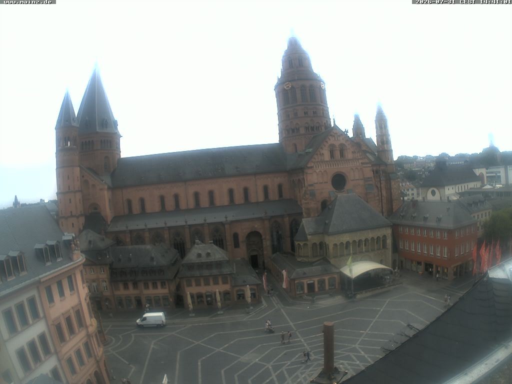 Archiv Foto Webcam Mainz - Marktplatz und Dom