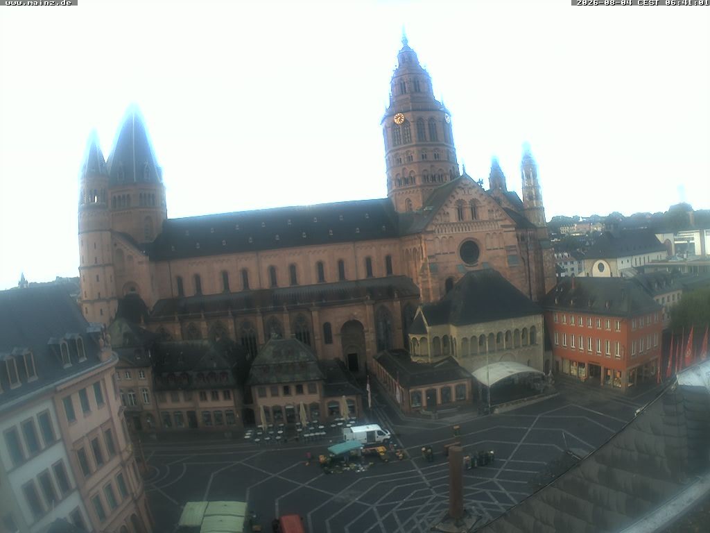 Archiv Foto Webcam Mainz - Marktplatz und Dom
