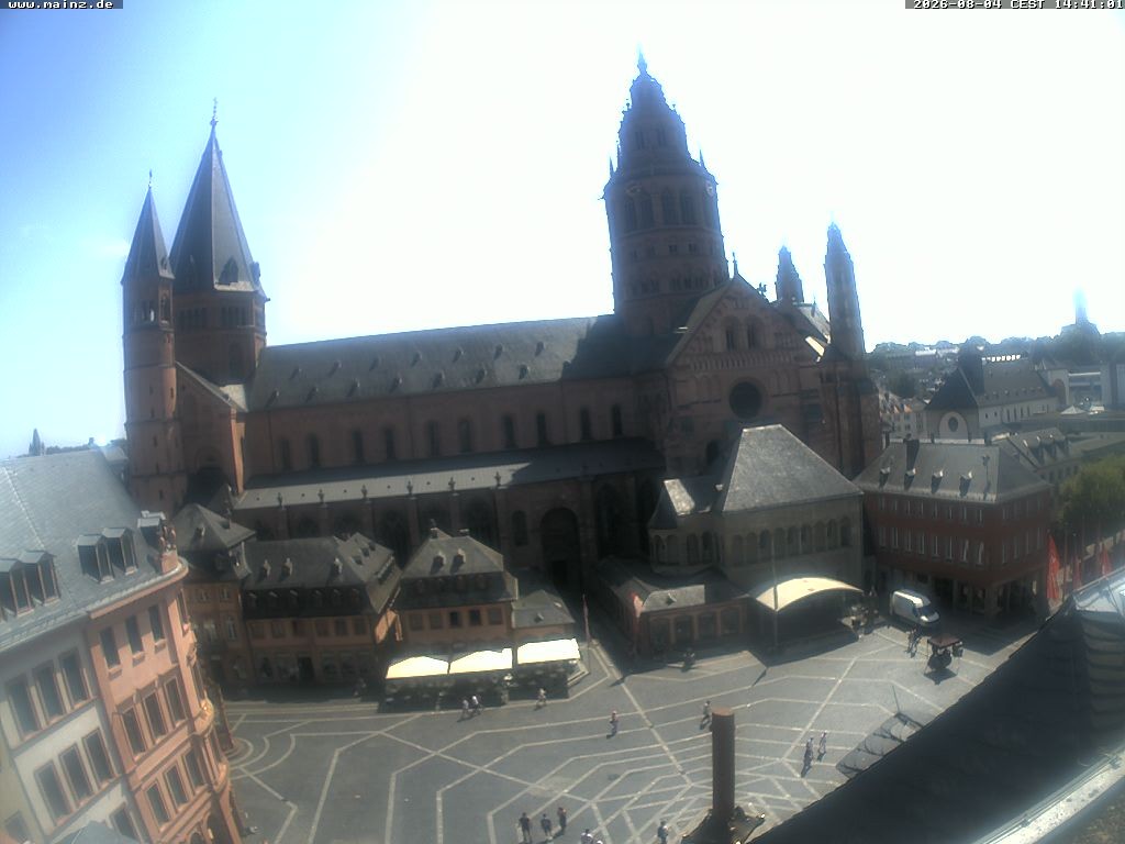 Archiv Foto Webcam Mainz - Marktplatz und Dom