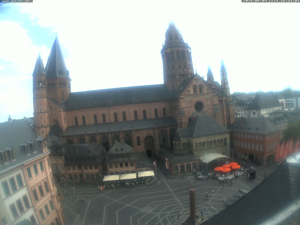Archiv Foto Webcam Mainz - Marktplatz und Dom