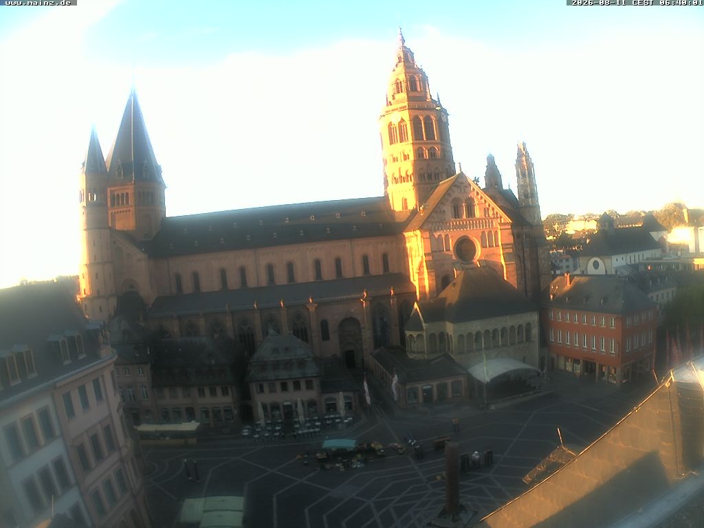 Archiv Foto Webcam Mainz - Marktplatz und Dom