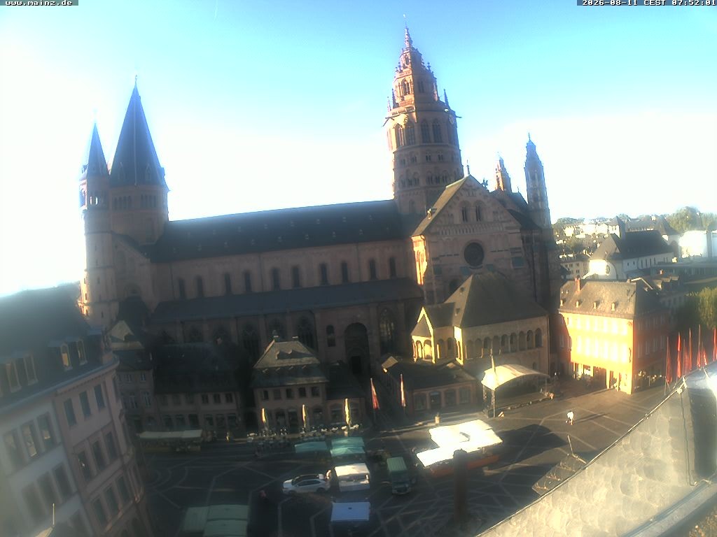 Archiv Foto Webcam Mainz - Marktplatz und Dom