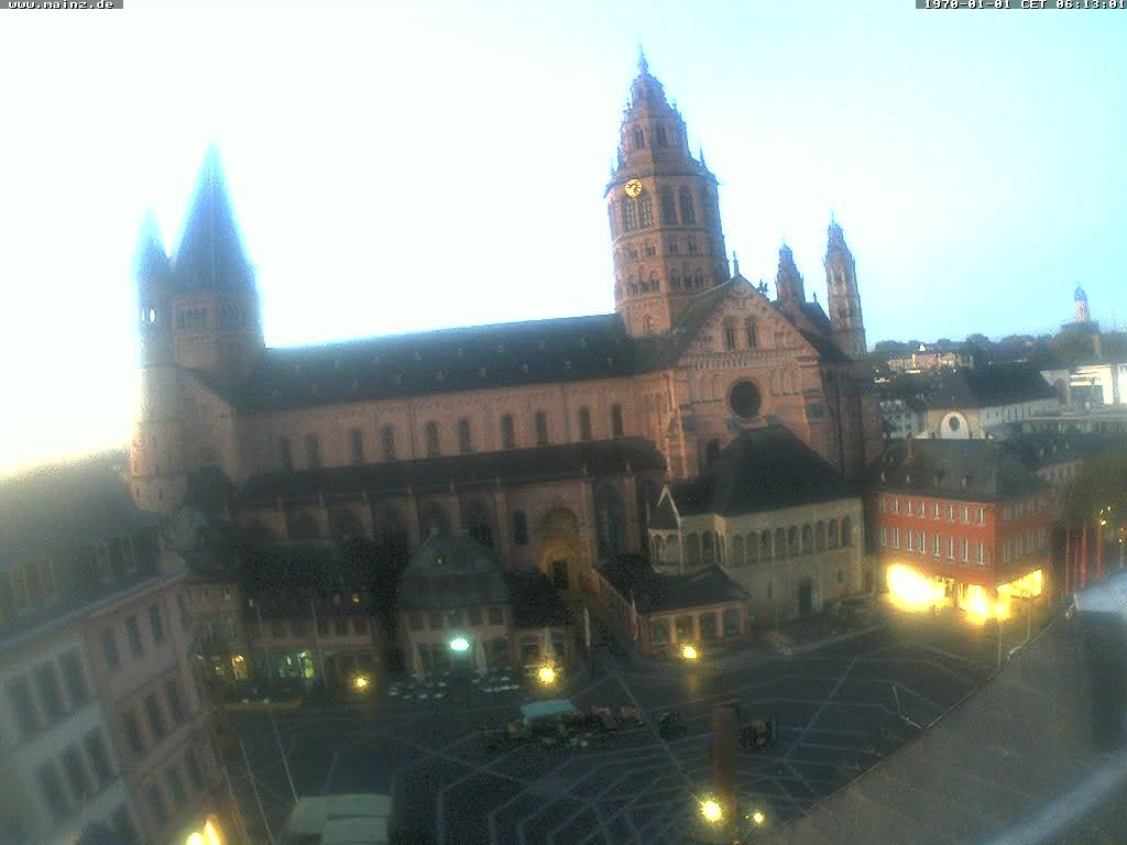 Archiv Foto Webcam Mainz - Marktplatz und Dom