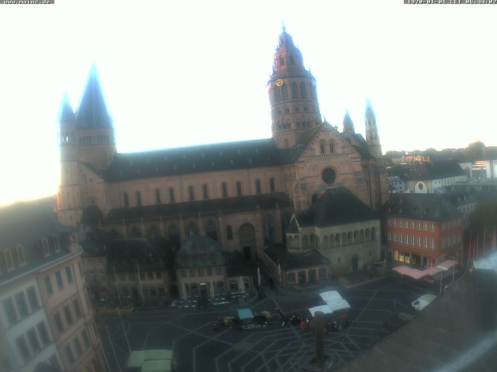 Archiv Foto Webcam Mainz - Marktplatz und Dom