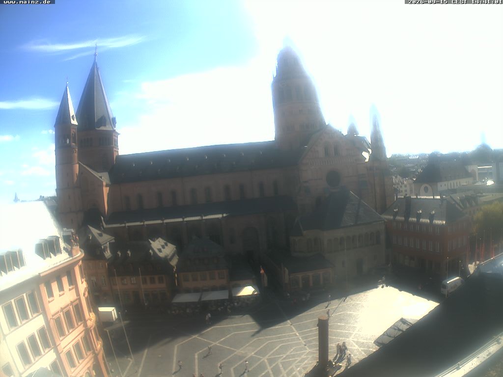 Archiv Foto Webcam Mainz - Marktplatz und Dom