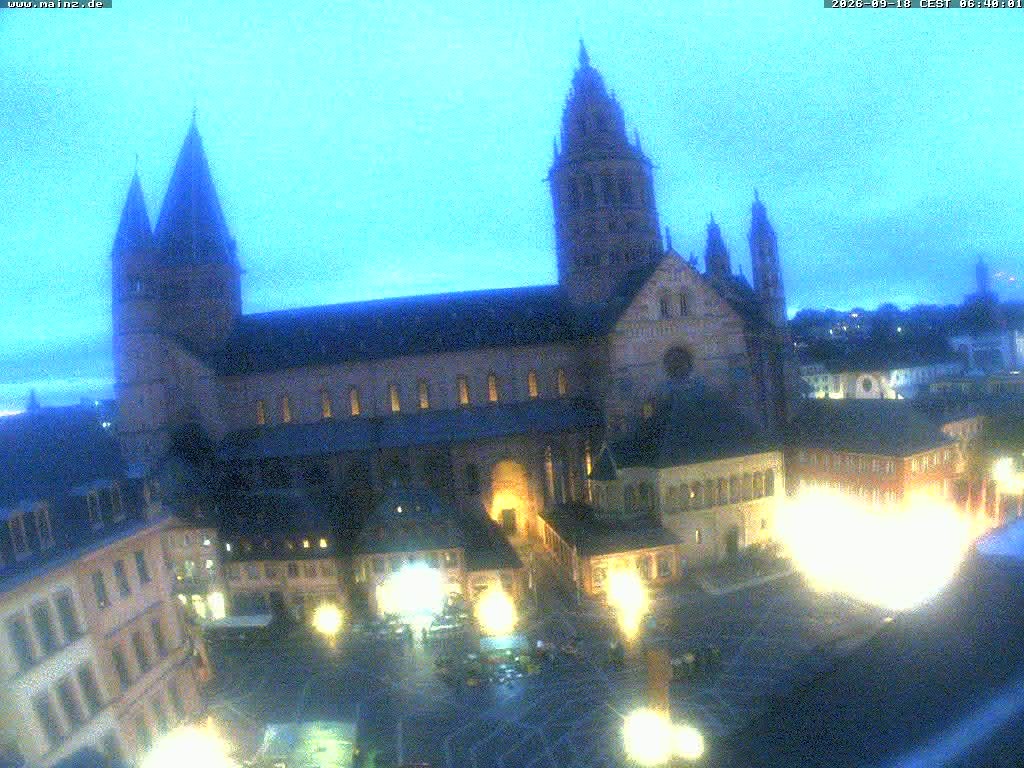 Archiv Foto Webcam Mainz - Marktplatz und Dom