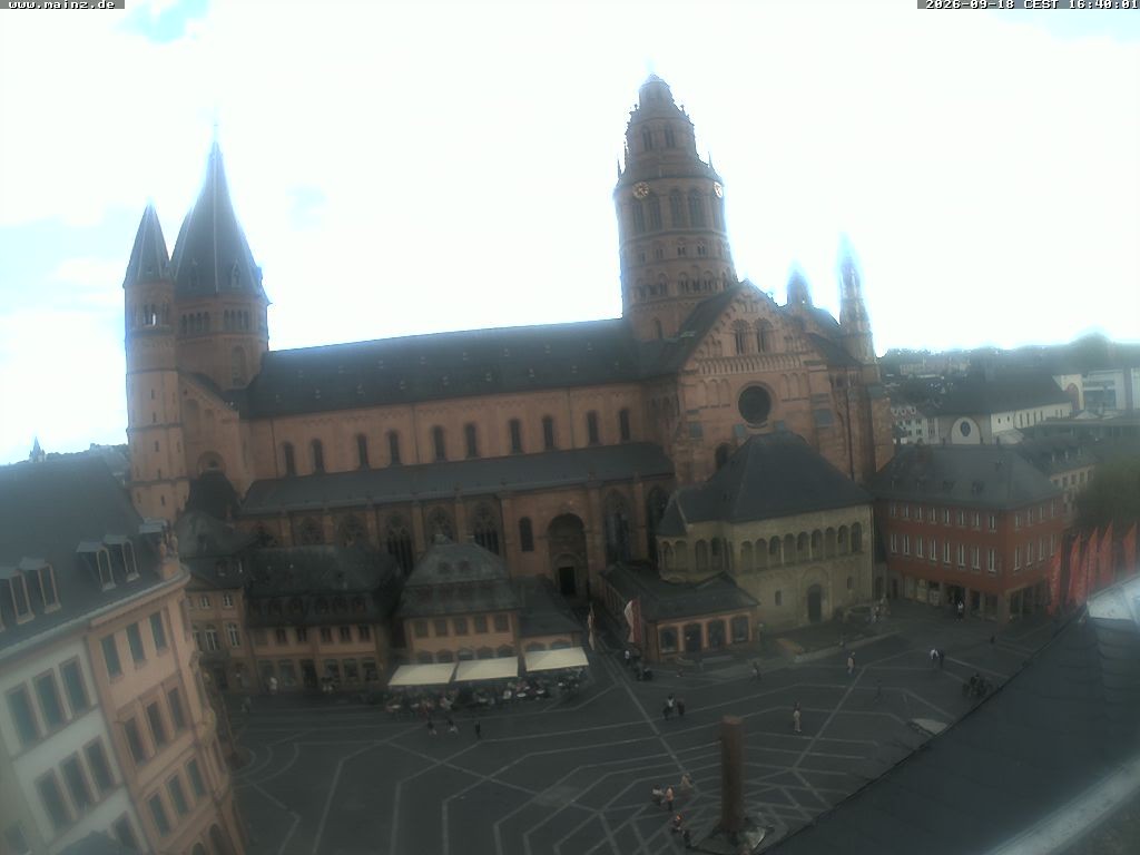 Archiv Foto Webcam Mainz - Marktplatz und Dom