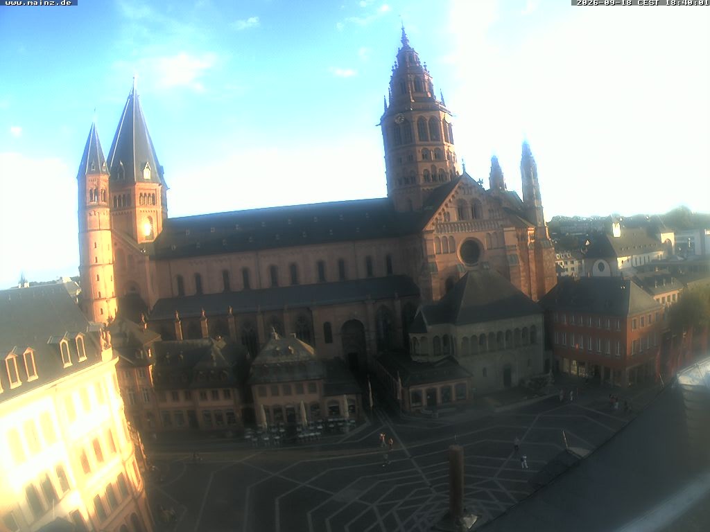 Archiv Foto Webcam Mainz - Marktplatz und Dom