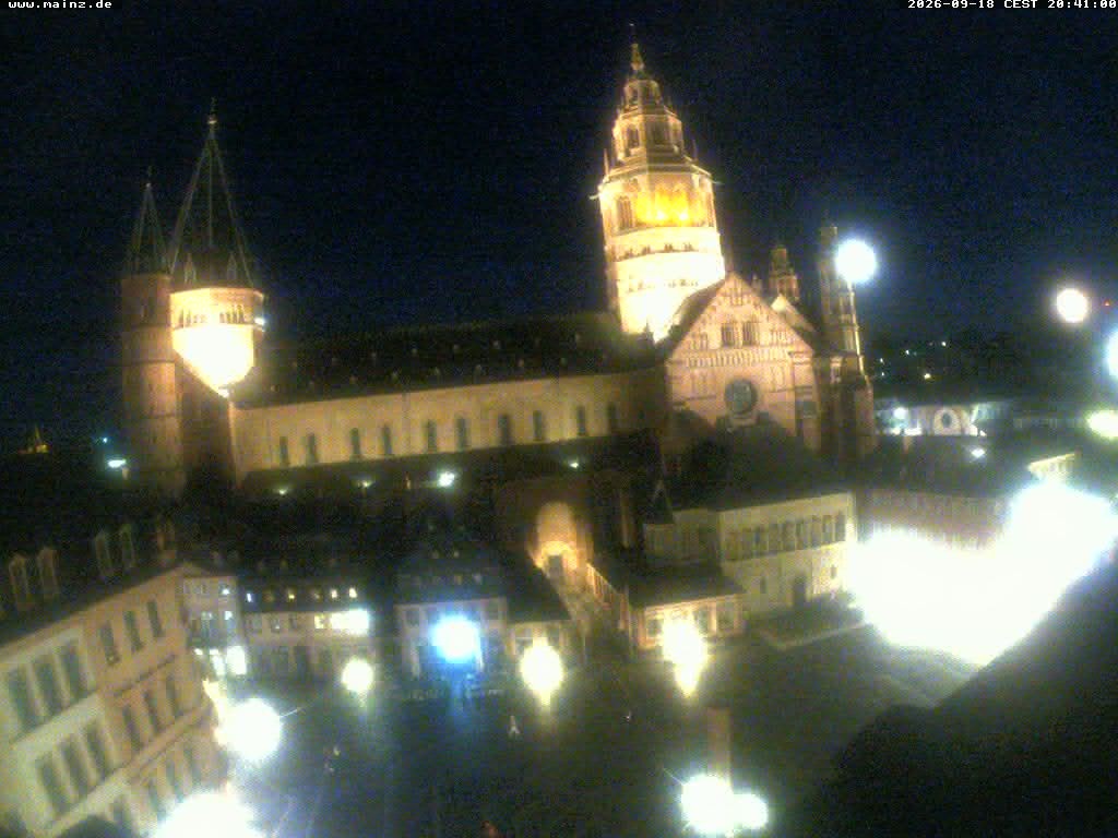Archiv Foto Webcam Mainz - Marktplatz und Dom