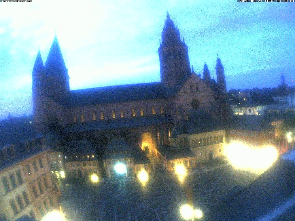 Archiv Foto Webcam Mainz - Marktplatz und Dom