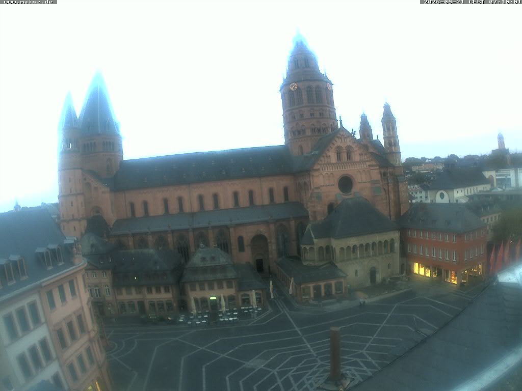 Archiv Foto Webcam Mainz - Marktplatz und Dom