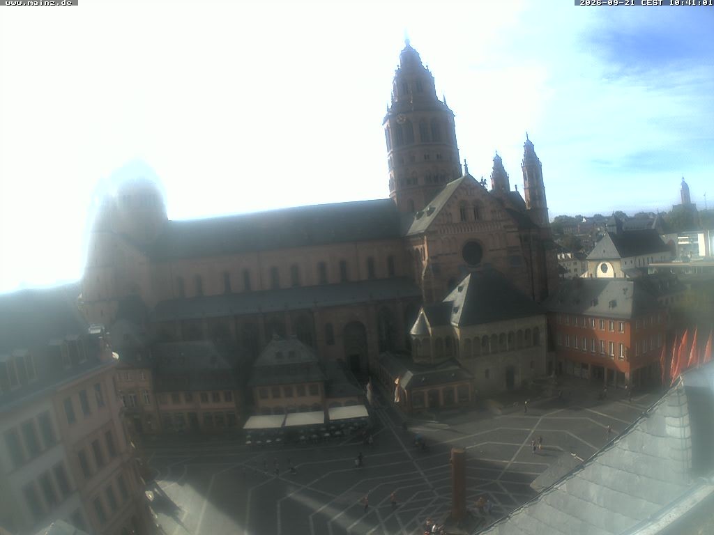 Archiv Foto Webcam Mainz - Marktplatz und Dom