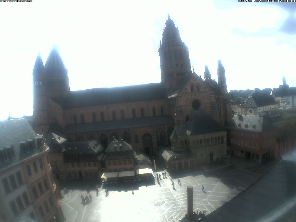 Archiv Foto Webcam Mainz - Marktplatz und Dom
