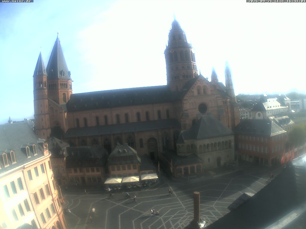 Archiv Foto Webcam Mainz - Marktplatz und Dom