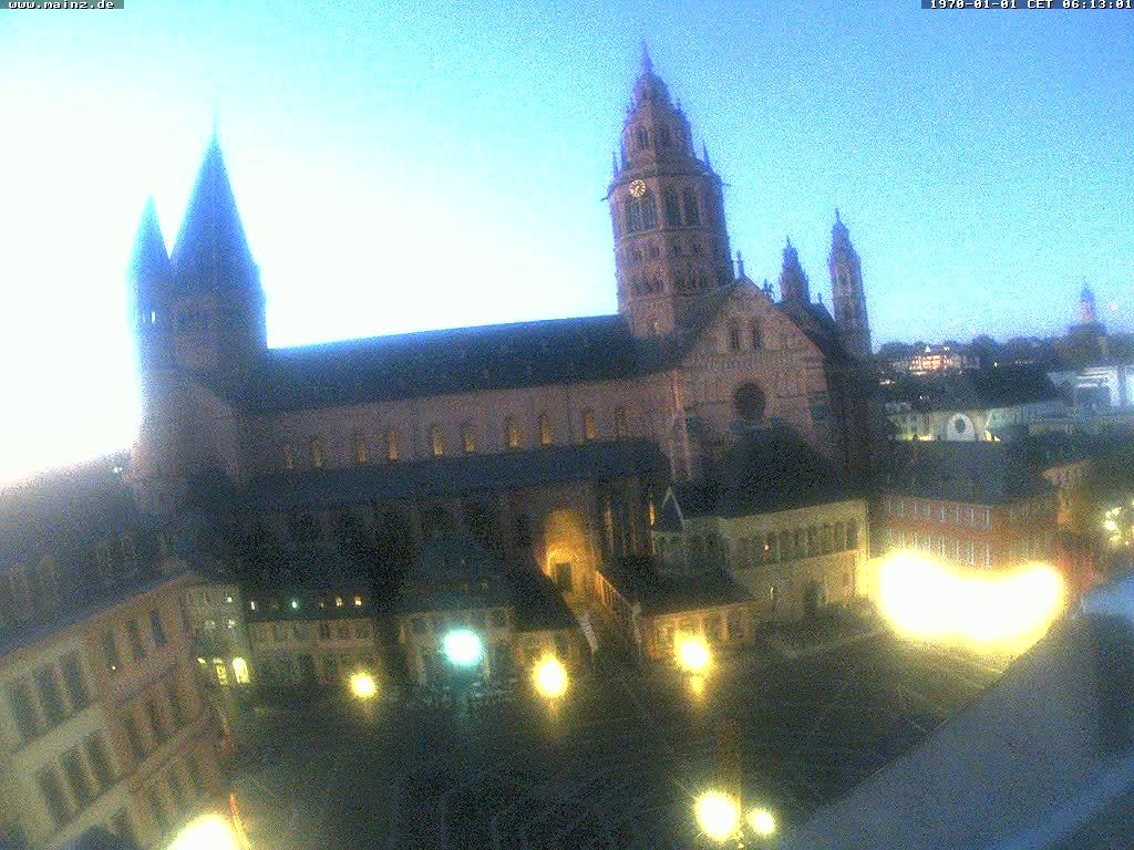 Archiv Foto Webcam Mainz - Marktplatz und Dom