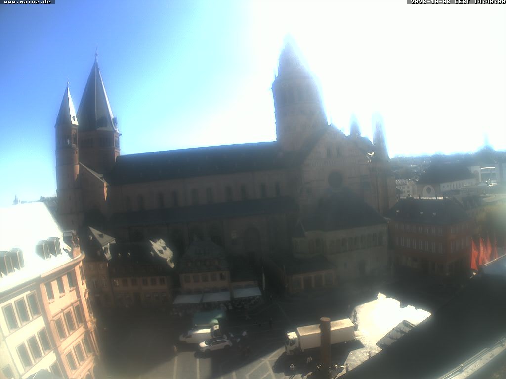 Archiv Foto Webcam Mainz - Marktplatz und Dom