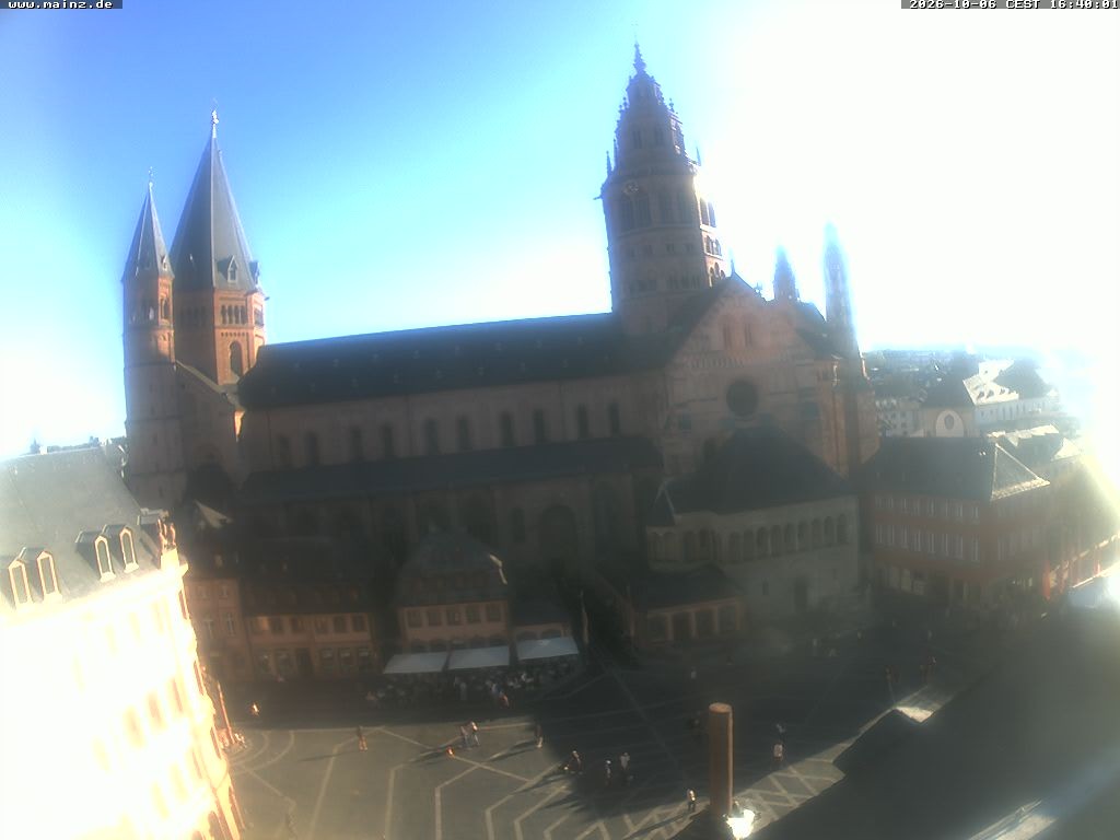 Archiv Foto Webcam Mainz - Marktplatz und Dom