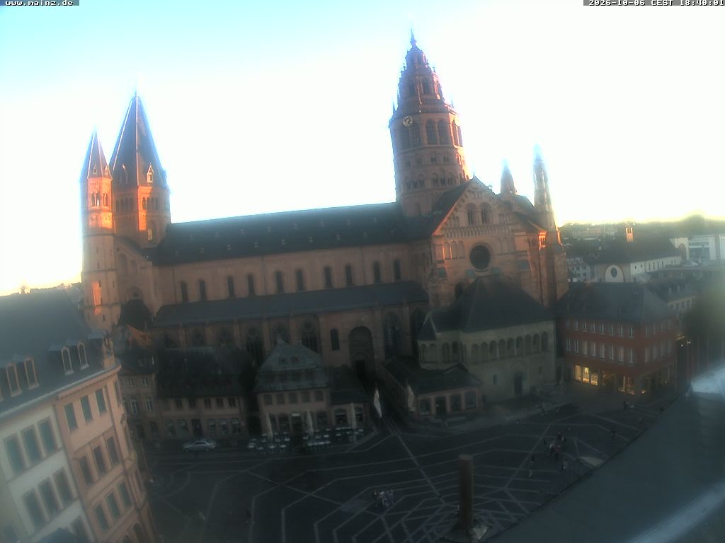 Archiv Foto Webcam Mainz - Marktplatz und Dom