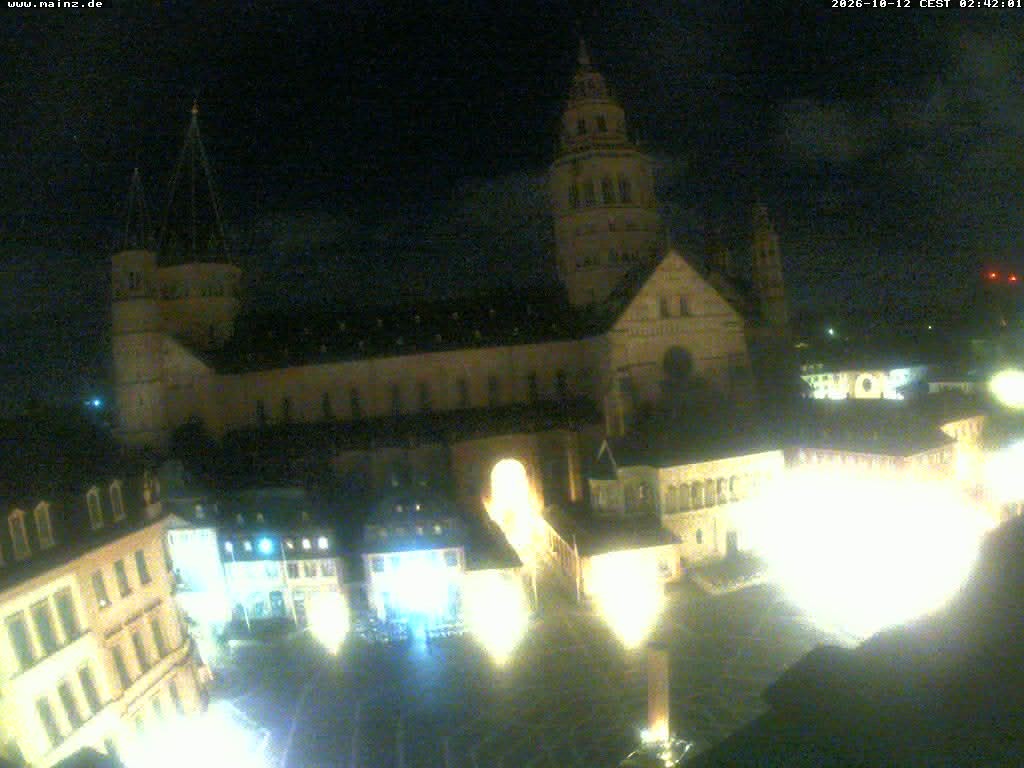 Archiv Foto Webcam Mainz - Marktplatz und Dom