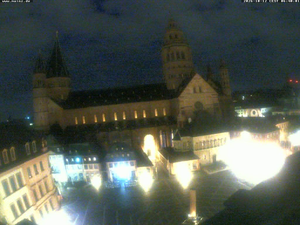 Archiv Foto Webcam Mainz - Marktplatz und Dom