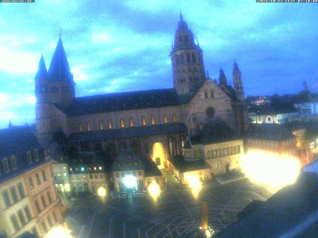 Archiv Foto Webcam Mainz - Marktplatz und Dom