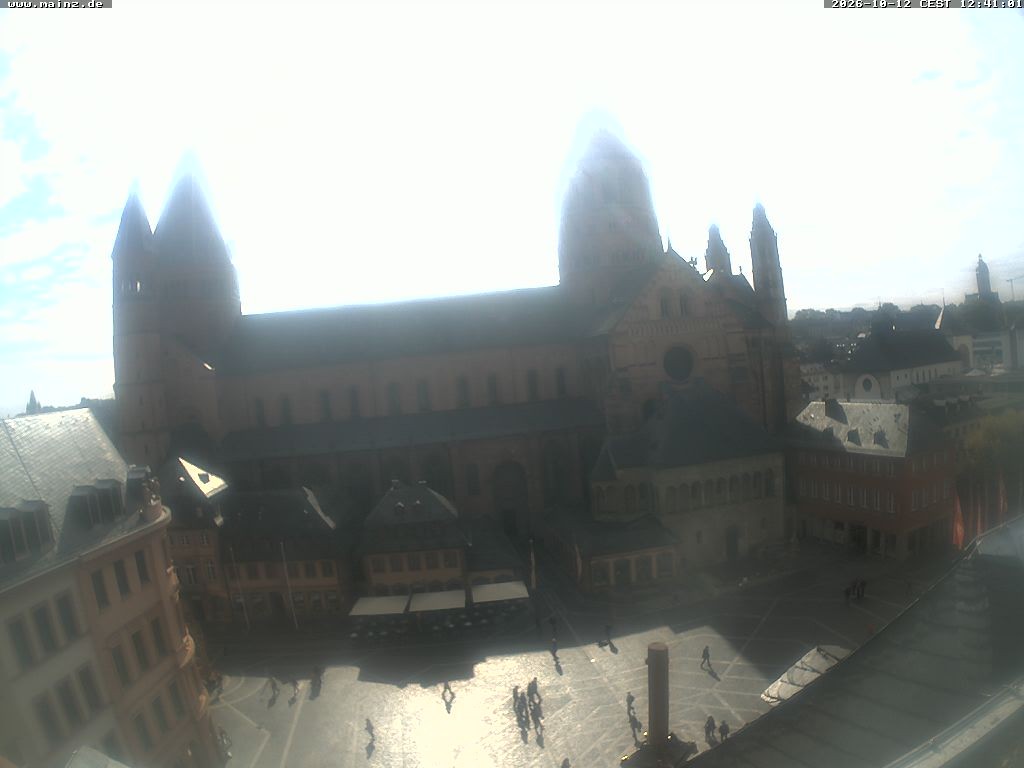 Archiv Foto Webcam Mainz - Marktplatz und Dom