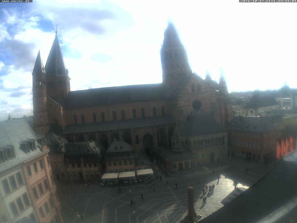 Archiv Foto Webcam Mainz - Marktplatz und Dom