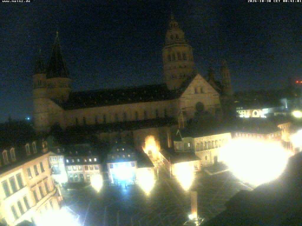 Archiv Foto Webcam Mainz - Marktplatz und Dom