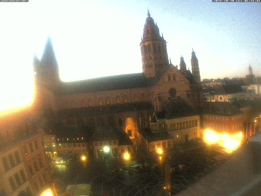 Archiv Foto Webcam Mainz - Marktplatz und Dom