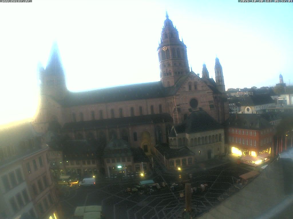Archiv Foto Webcam Mainz - Marktplatz und Dom