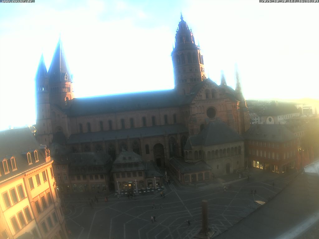 Archiv Foto Webcam Mainz - Marktplatz und Dom