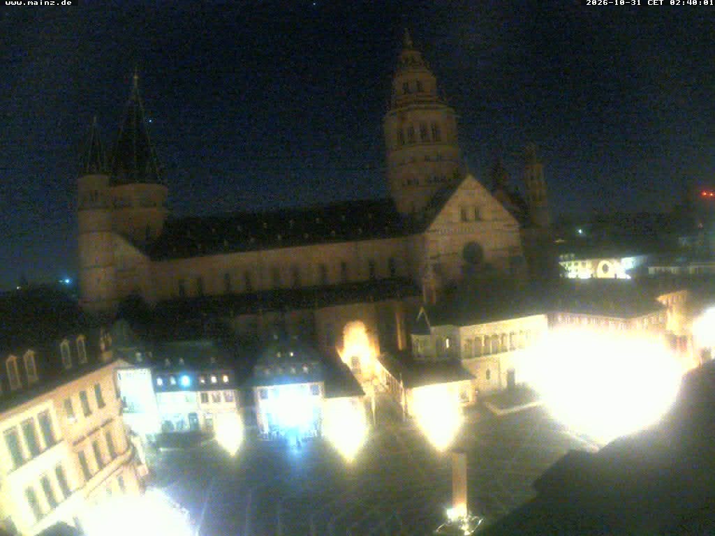 Archiv Foto Webcam Mainz - Marktplatz und Dom