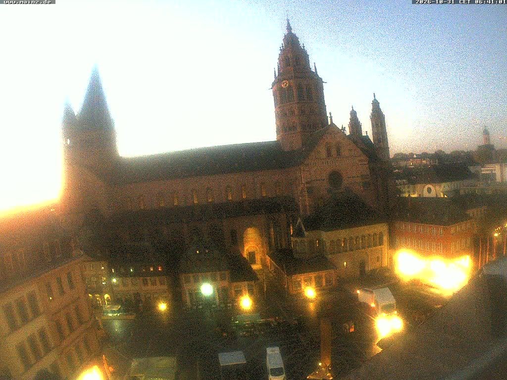 Archiv Foto Webcam Mainz - Marktplatz und Dom