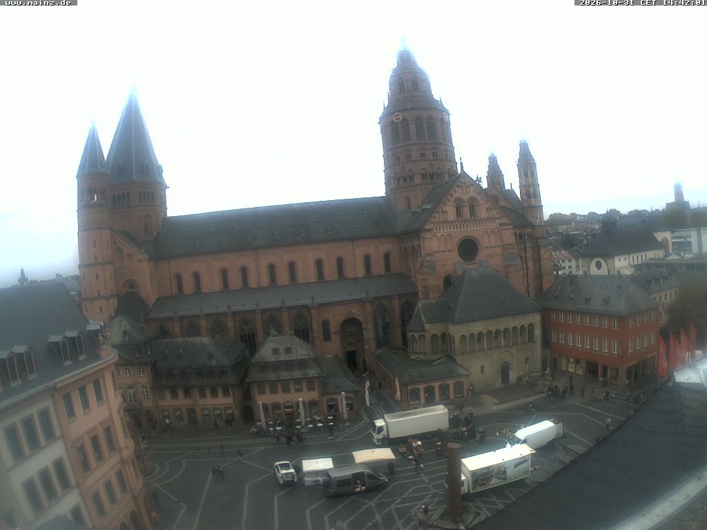 Archiv Foto Webcam Mainz - Marktplatz und Dom