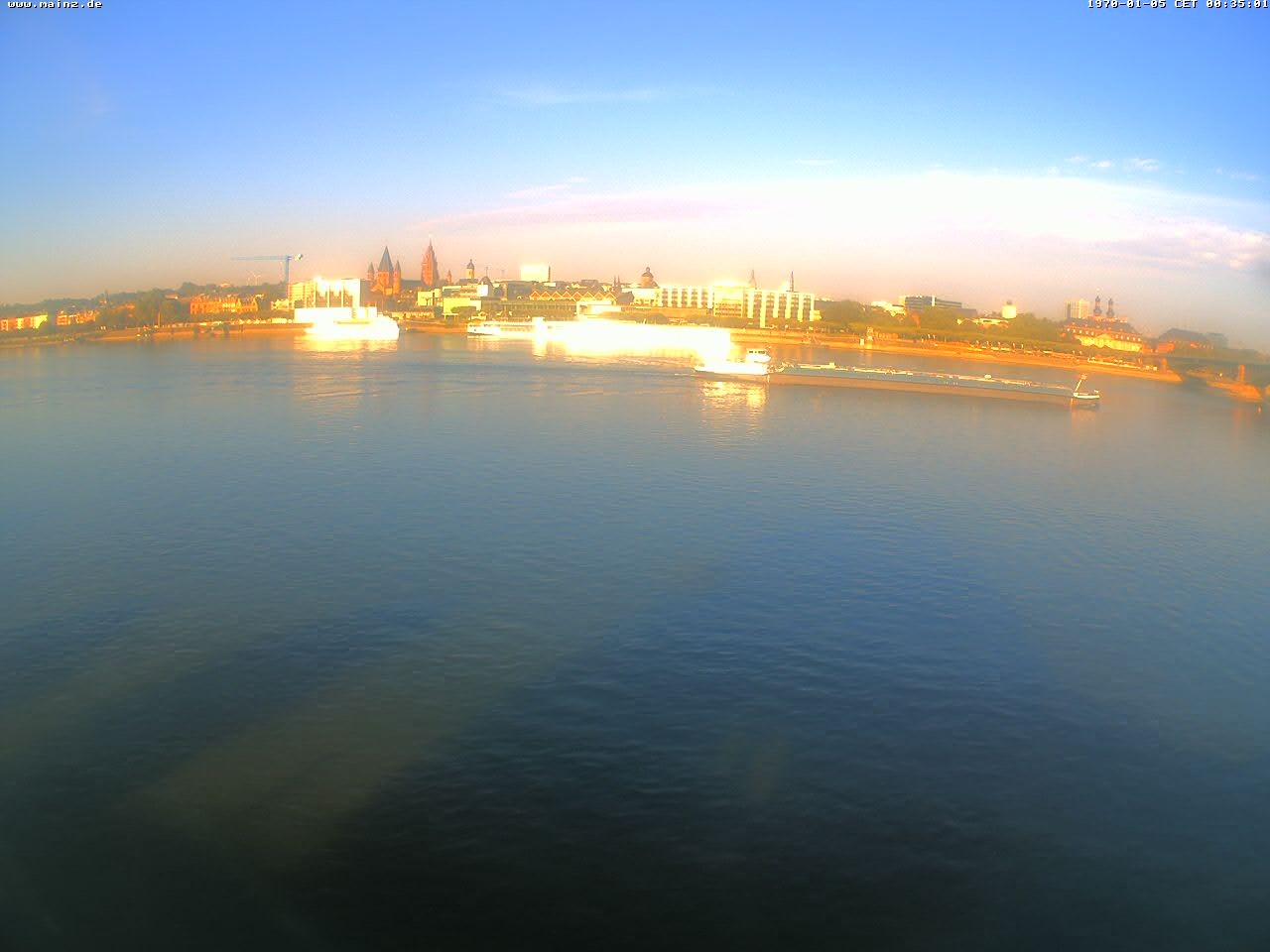 Archiv Foto Webcam Rheinufer Mainz-Kastel