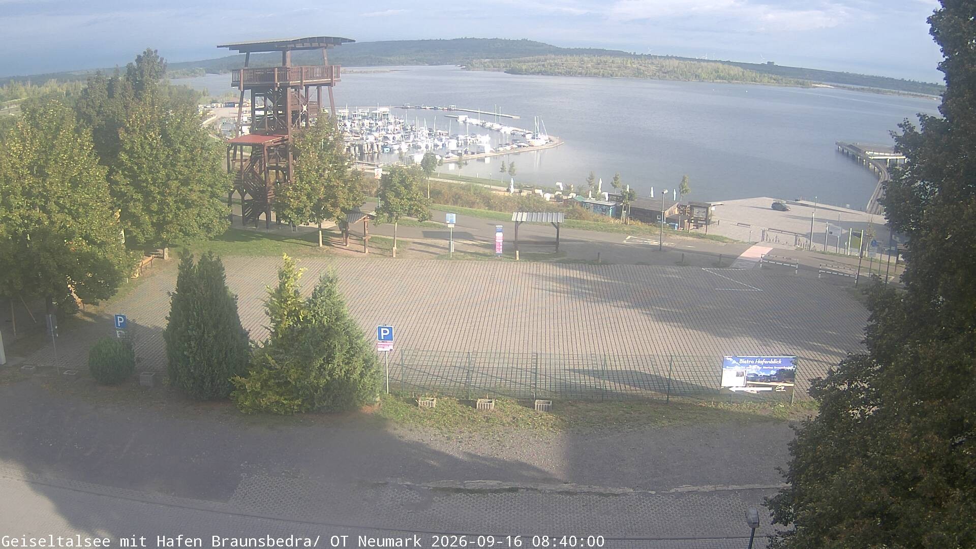 Archiv Foto Webcam Geiseltalsee - Braunsbedra Hafen
