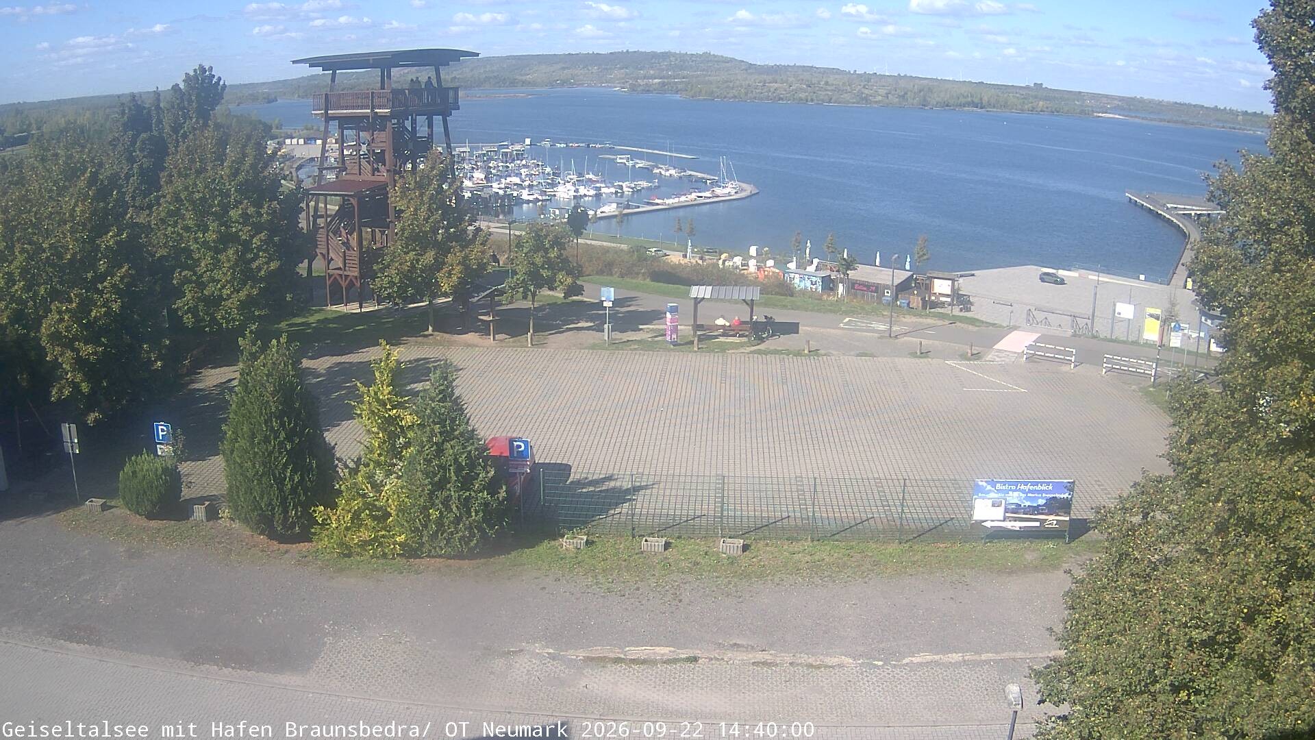Archiv Foto Webcam Geiseltalsee - Braunsbedra Hafen