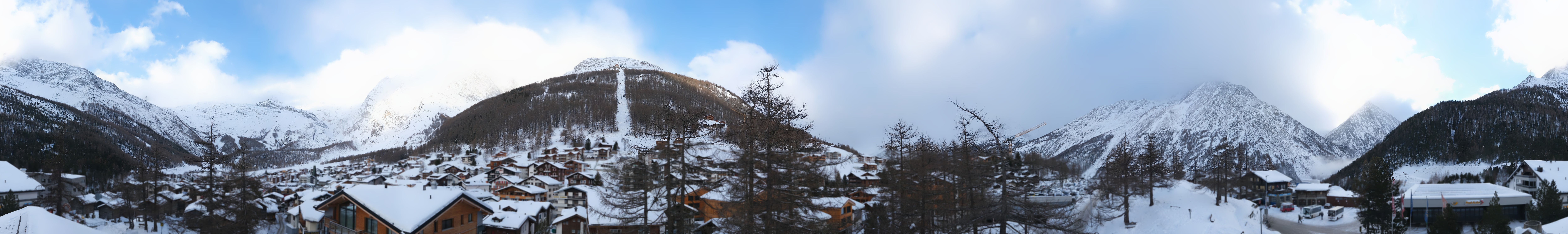 Archiv Foto Webcam Saas Fee: Blick in den Ortskern