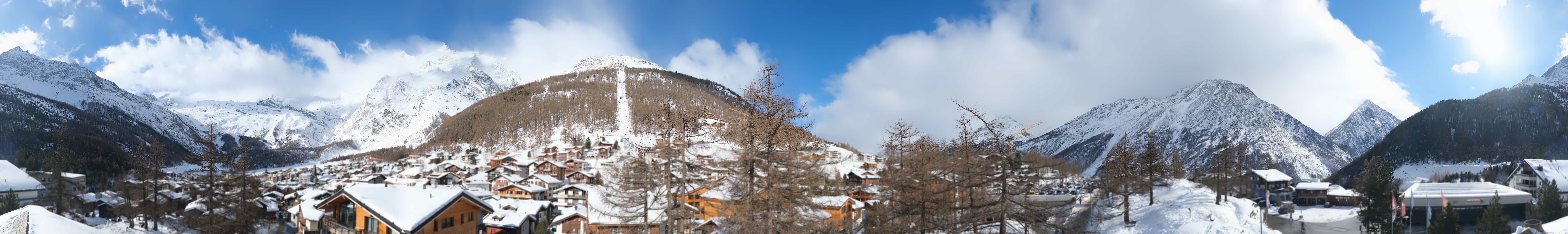 Archiv Foto Webcam Saas Fee: Blick in den Ortskern