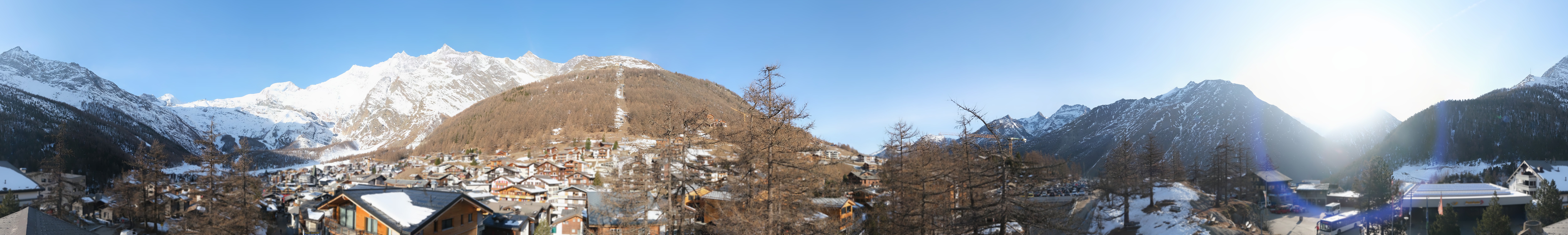 Archiv Foto Webcam Saas Fee: Blick in den Ortskern