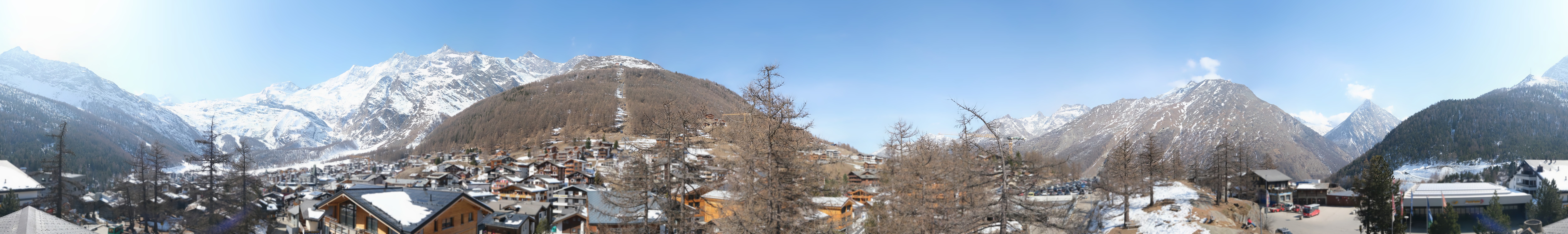 Archiv Foto Webcam Saas Fee: Blick in den Ortskern