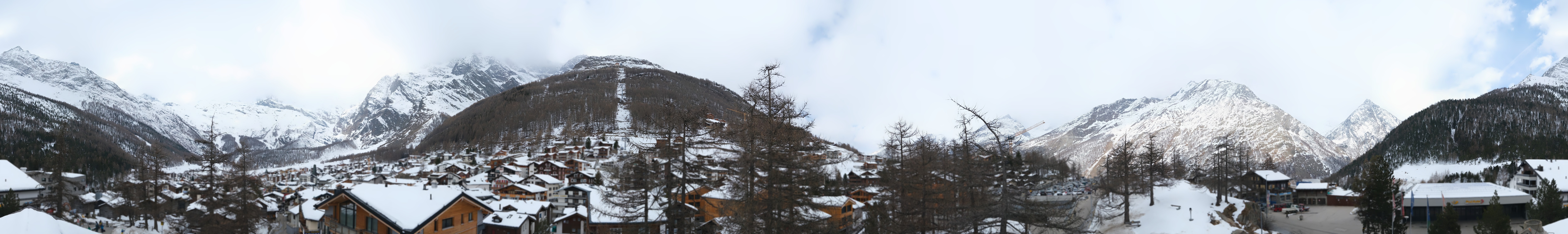 Archiv Foto Webcam Saas Fee: Blick in den Ortskern