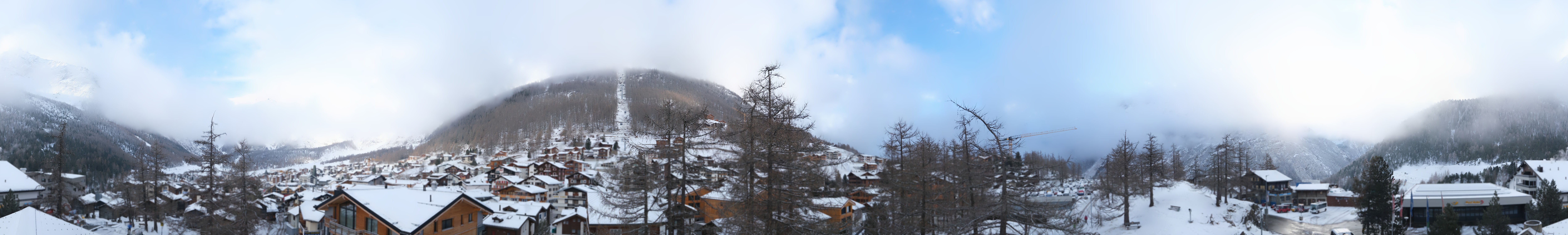 Archiv Foto Webcam Saas Fee: Blick in den Ortskern
