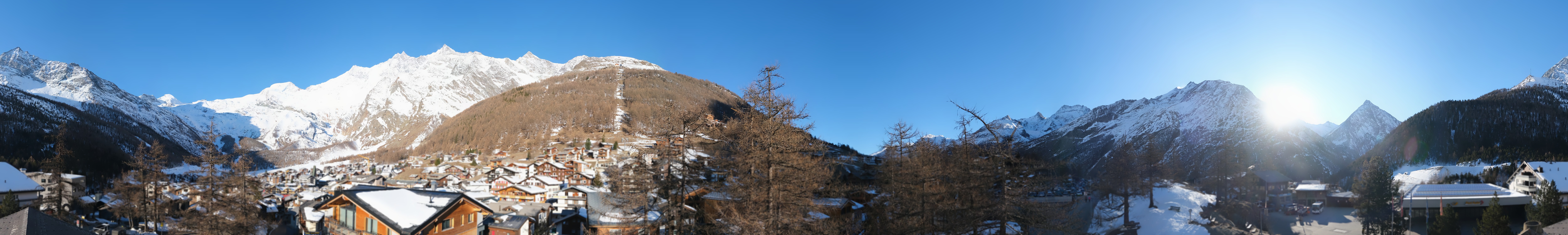 Archiv Foto Webcam Saas Fee: Blick in den Ortskern