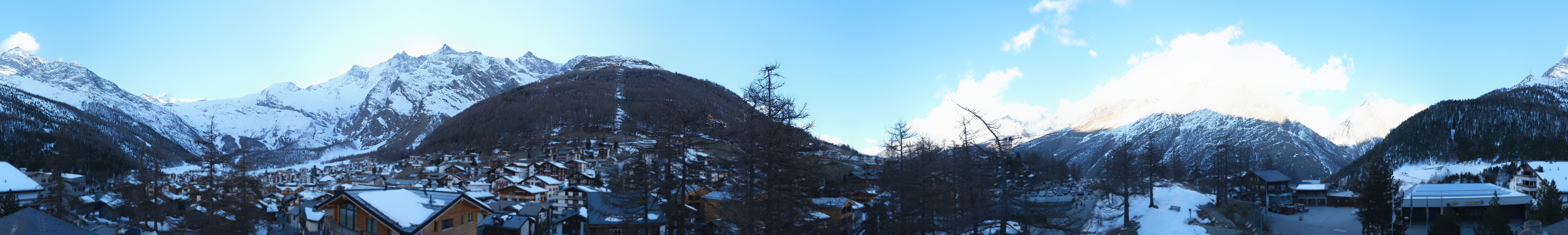 Archiv Foto Webcam Saas Fee: Blick in den Ortskern