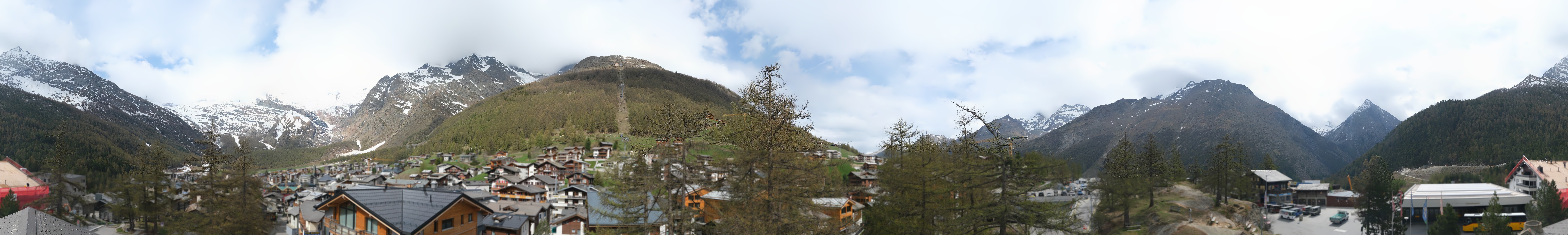 Archiv Foto Webcam Saas Fee: Blick in den Ortskern